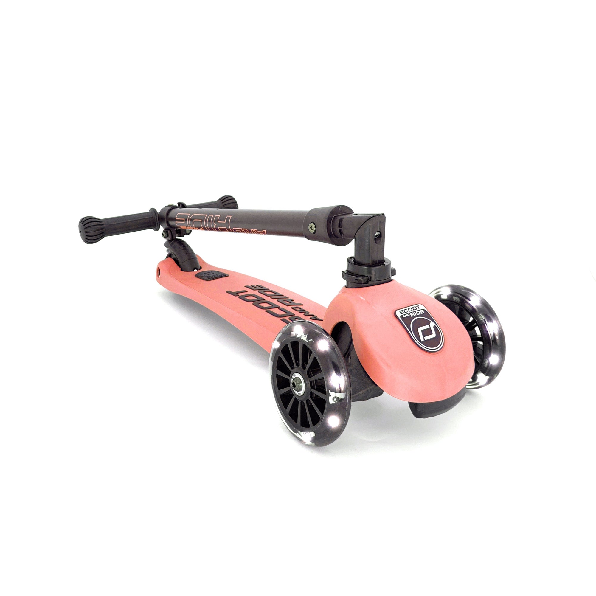 Highway Kick 3 Fold Away Scooter with LED Wheels (Peach)